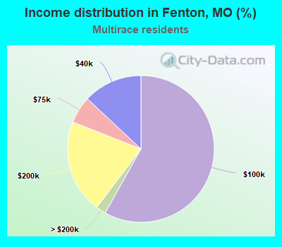 Income distribution in Fenton, MO (%)