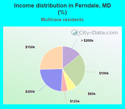 Income distribution in Ferndale, MD (%)