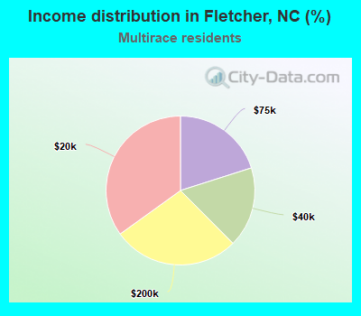 Income distribution in Fletcher, NC (%)