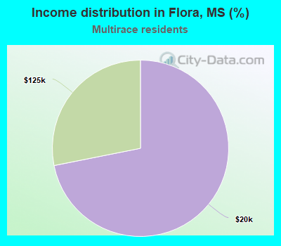 Income distribution in Flora, MS (%)