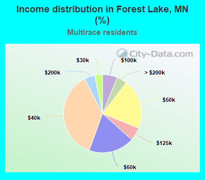 Income distribution in Forest Lake, MN (%)
