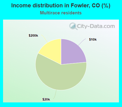 Income distribution in Fowler, CO (%)