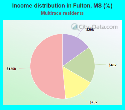 Income distribution in Fulton, MS (%)