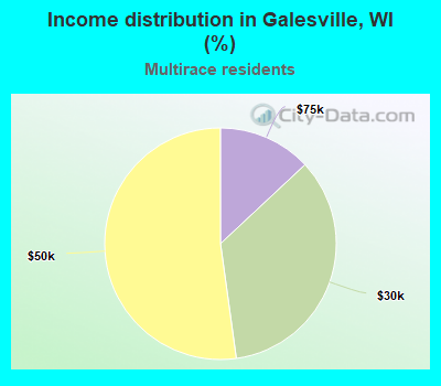 Income distribution in Galesville, WI (%)