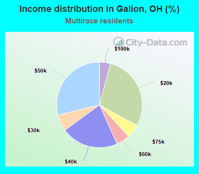 Income distribution in Galion, OH (%)