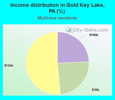 Income distribution in Gold Key Lake, PA (%)
