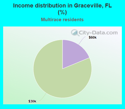 Income distribution in Graceville, FL (%)