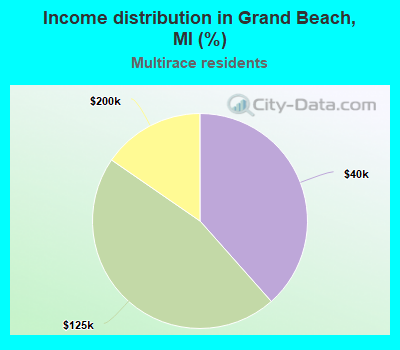 Income distribution in Grand Beach, MI (%)
