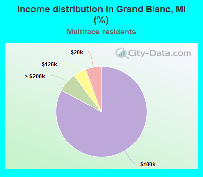 Income distribution in Grand Blanc, MI (%)