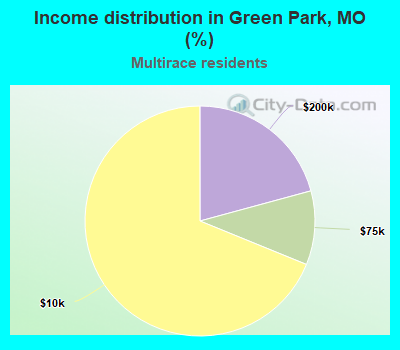 Income distribution in Green Park, MO (%)