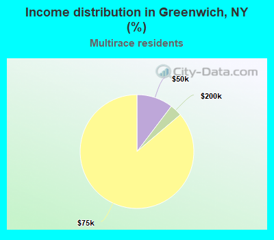 Income distribution in Greenwich, NY (%)