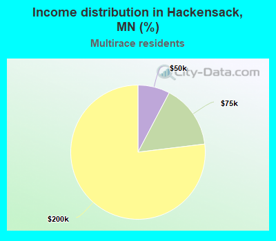 Income distribution in Hackensack, MN (%)