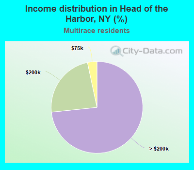 Income distribution in Head of the Harbor, NY (%)