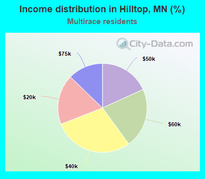 Income distribution in Hilltop, MN (%)