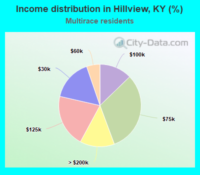 Income distribution in Hillview, KY (%)