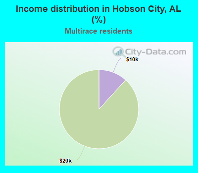 Income distribution in Hobson City, AL (%)