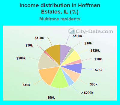 Income distribution in Hoffman Estates, IL (%)