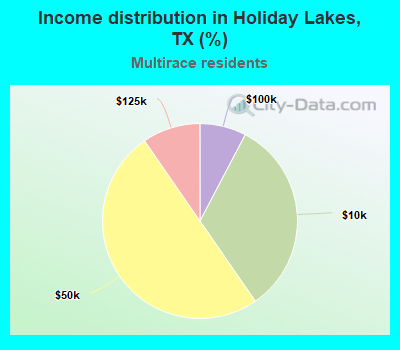 Income distribution in Holiday Lakes, TX (%)