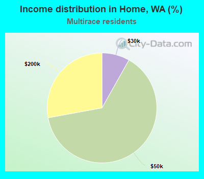 Income distribution in Home, WA (%)