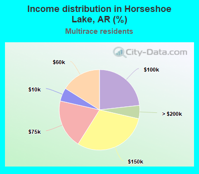 Income distribution in Horseshoe Lake, AR (%)