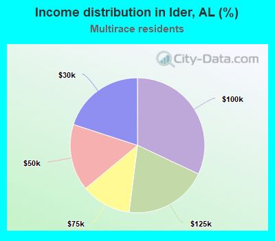 Income distribution in Ider, AL (%)
