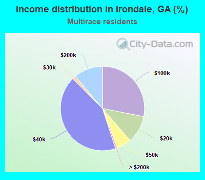 Income distribution in Irondale, GA (%)