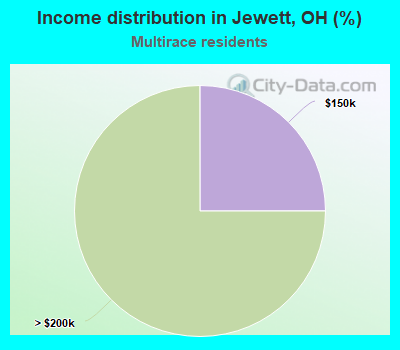 Income distribution in Jewett, OH (%)