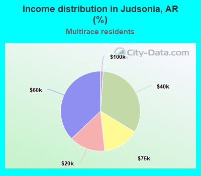 Income distribution in Judsonia, AR (%)