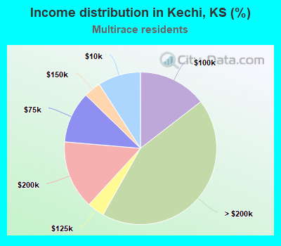 Income distribution in Kechi, KS (%)