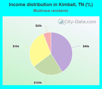 Income distribution in Kimball, TN (%)