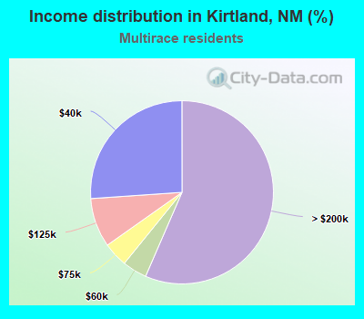 Income distribution in Kirtland, NM (%)
