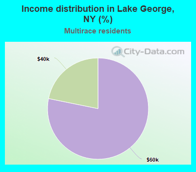 Income distribution in Lake George, NY (%)
