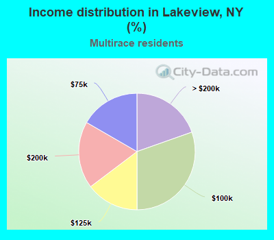 Income distribution in Lakeview, NY (%)