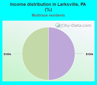 Income distribution in Larksville, PA (%)