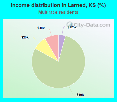 Income distribution in Larned, KS (%)