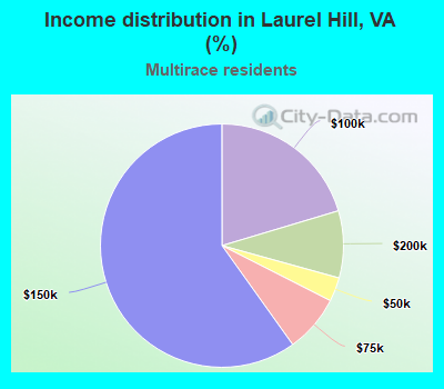 Income distribution in Laurel Hill, VA (%)