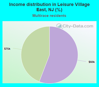 Income distribution in Leisure Village East, NJ (%)