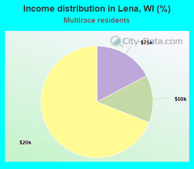 Income distribution in Lena, WI (%)