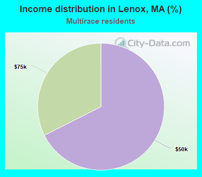 Income distribution in Lenox, MA (%)