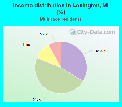 Income distribution in Lexington, MI (%)