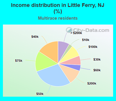 Income distribution in Little Ferry, NJ (%)
