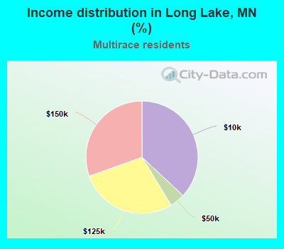 Income distribution in Long Lake, MN (%)