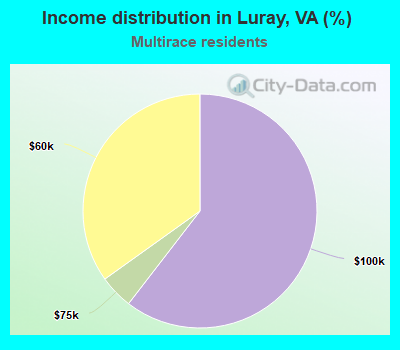 Income distribution in Luray, VA (%)