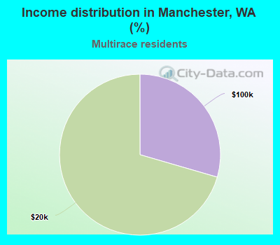 Income distribution in Manchester, WA (%)