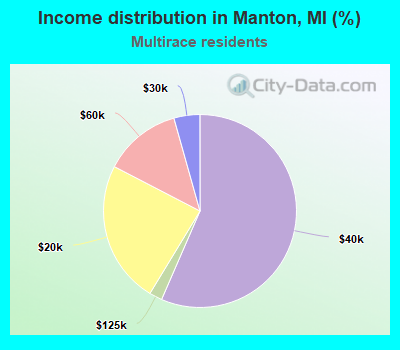 Income distribution in Manton, MI (%)