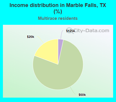 Income distribution in Marble Falls, TX (%)
