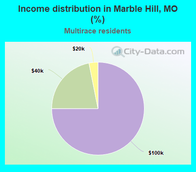 Income distribution in Marble Hill, MO (%)