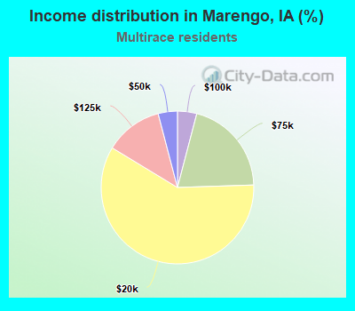 Income distribution in Marengo, IA (%)