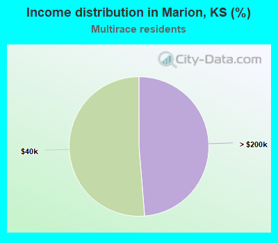 Income distribution in Marion, KS (%)