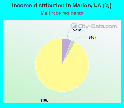 Income distribution in Marion, LA (%)